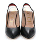 Amelia Malaga Kid Web Sylvie High Heel Slingback Pumps 37.5 Black