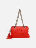 GUCCI Soho Chain Zip Red Shoulder Bag