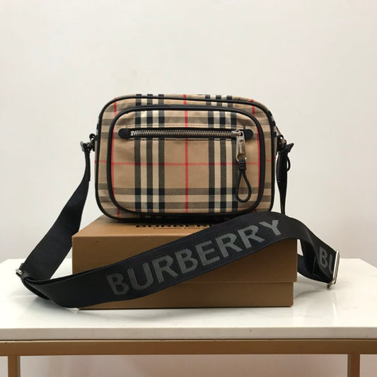 B-Berry - BB  Vintage Check And Crossbody Bag For Men, Bags 8.6in/22cm