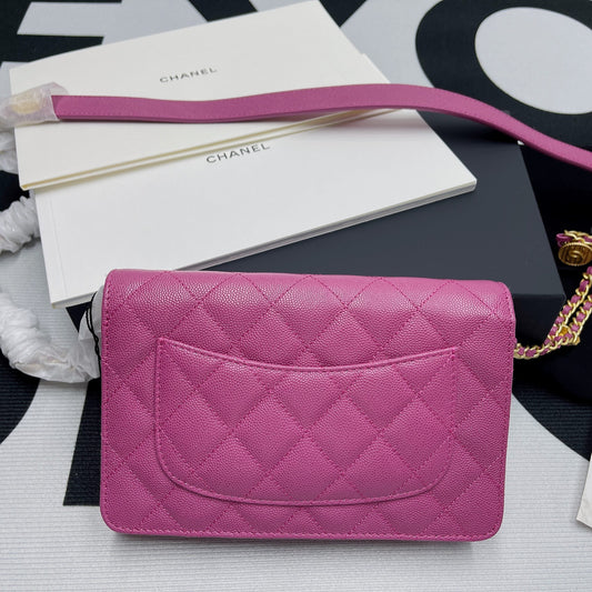 CHL - Small Flap Bag Gold Hardware Plum For Women Handbags, Shoulder Bags 7.5in/19AmeliaAP2840