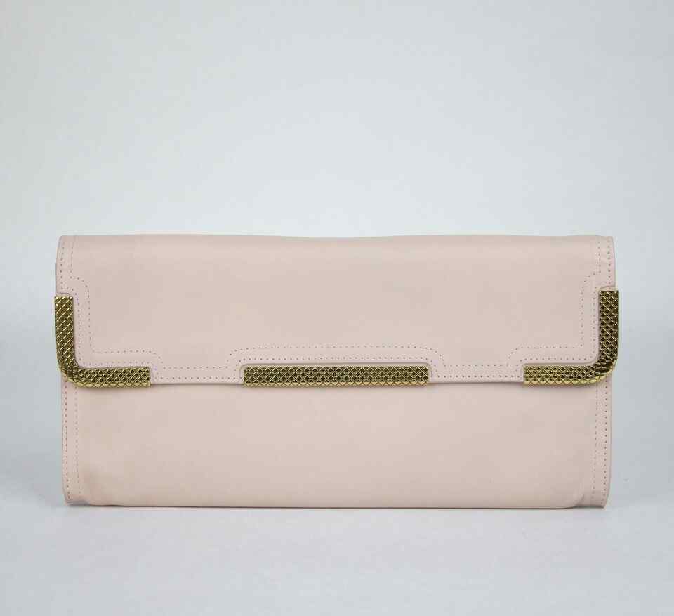 BOTTEGA VENETA Women's Leather Wristlet Clutch Bag  Detail