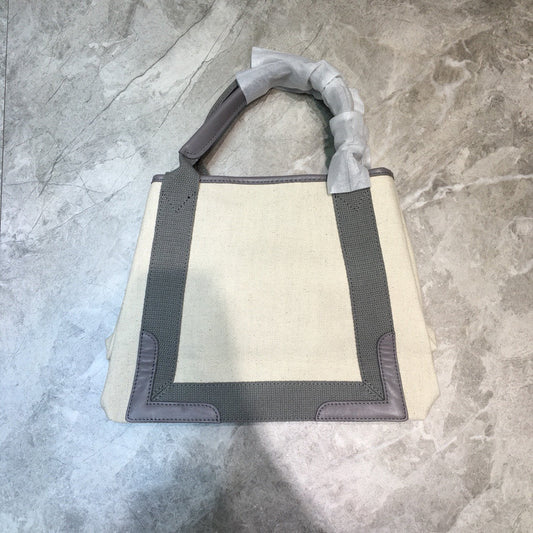 BLN-Ciaga Navy Small Cabas Tote Bag In Gray, For Women,  Bags 18.5in/47Amelia