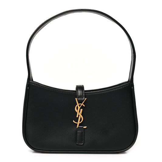Saint Laurent Smooth Calfskin Le 5 A 7 Mini Hobo Black