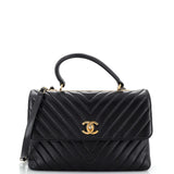 CHANEL Trendy CC Top Handle Bag Chevron Lambskin Medium