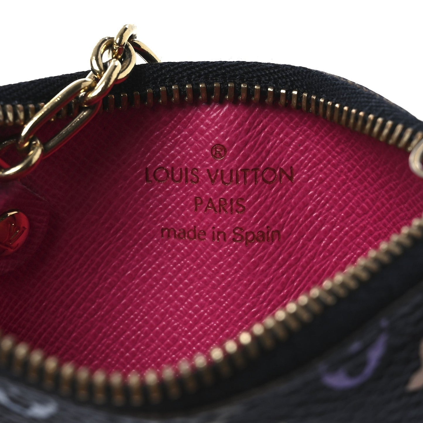Louis Vuitton Monogram Multicolor Key Pouch Black Grenade