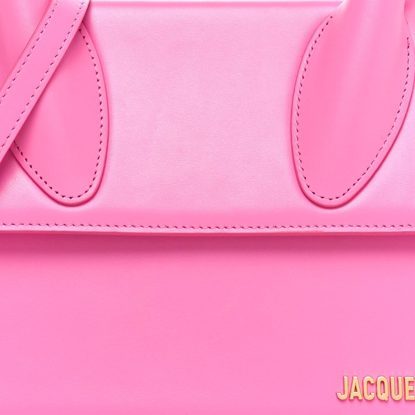 Jacquemus Smooth Calfskin Le Grand Chiquito Neon Pink