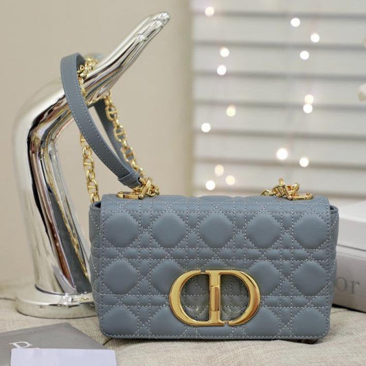 SMALL CARO BAG GRAY SUPPLE CANNAGE CALFSKIN Amelia
