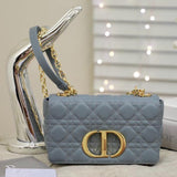 SMALL CARO BAG GRAY SUPPLE CANNAGE CALFSKIN Amelia