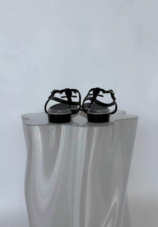 Chanel Chain CC Thong Sandals