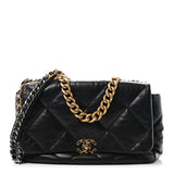 Amelia Lambskin Quilted Maxi 19 Flap Black
