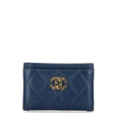 CHANEL 19 Card Holder Quilted Leather