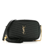 Saint Laurent Grain De Poudre Matelasse Monogram Mini Lou Camera Bag New Vert Fonce