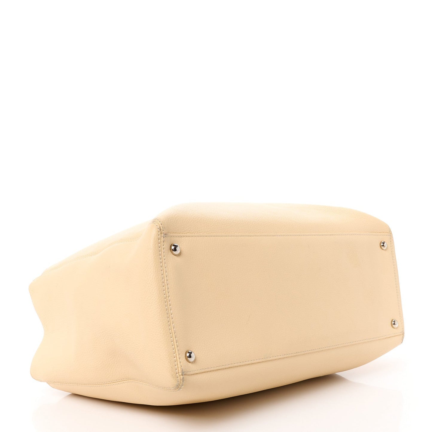 Amelia Calfskin Cerf Executive Shopper Tote Beige Clair