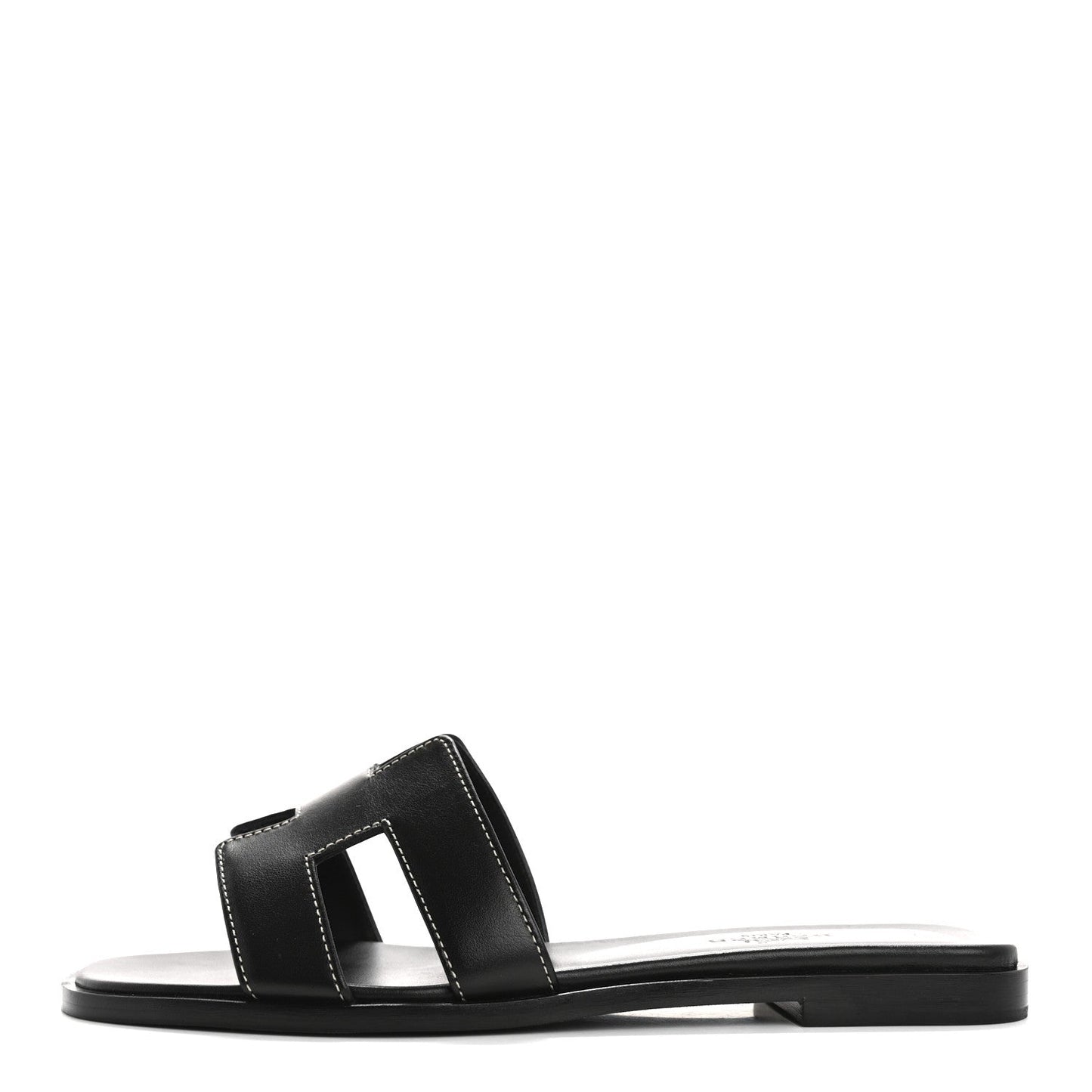 Amelia Box Calfskin Oran Sandals 36.5 Black