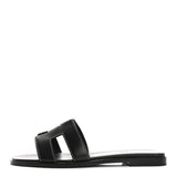 Amelia Box Calfskin Oran Sandals 36.5 Black