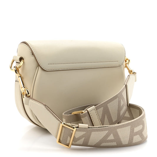 Marc Jacobs Calfskin Large The Covered J Marc Saddle Cloud White