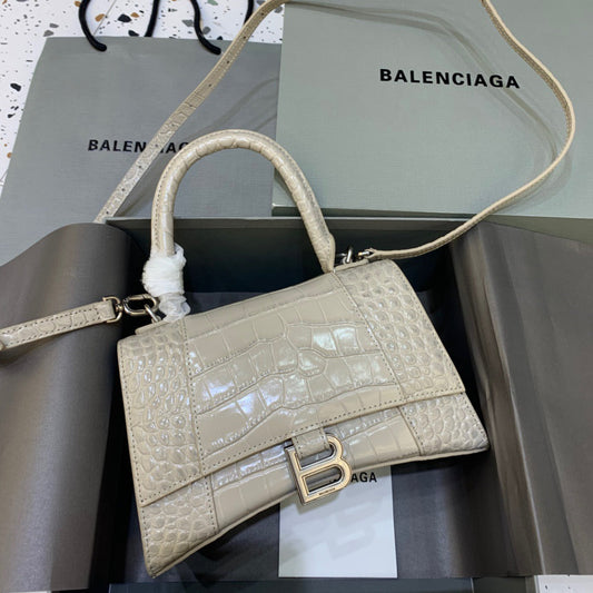 BLN-Ciaga Hourglass Small Handbag In Beige, For Women,  Bags 9in/23cm