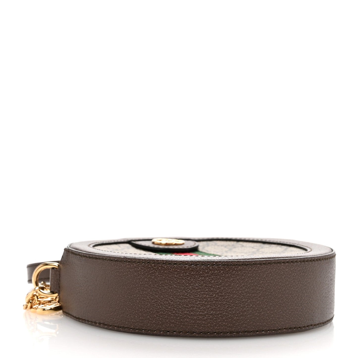 Amelia GG Supreme Monogram Web Mini Ophidia Round Shoulder Bag Brown