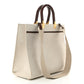Amelia Canvas Vitello King Logo Embroidered Medium Sunshine Shopper Tote Grezzo Ghianda