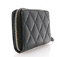 Amelia Caviar Quilted Zip Coin Purse Black