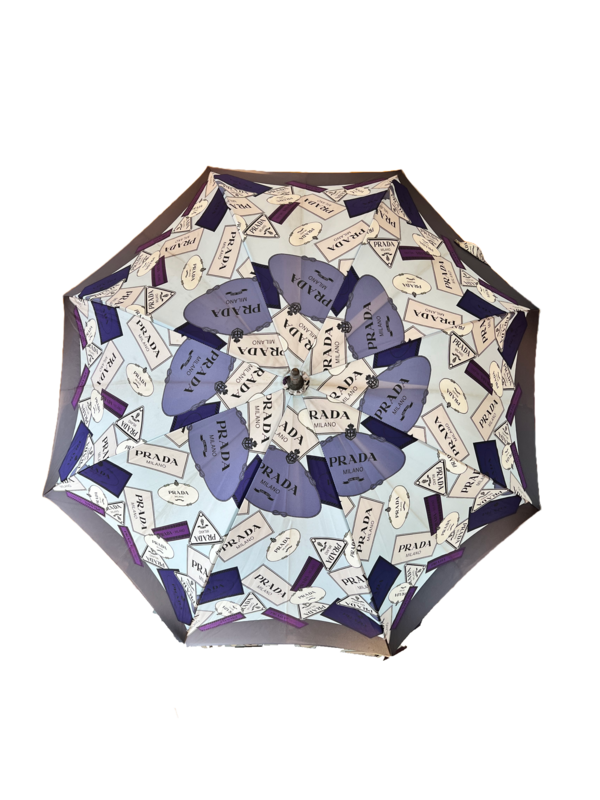 Prada   Purple Logo Umbrella