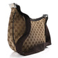 Amelia Monogram Medium Half Moon Hobo Dark Brown