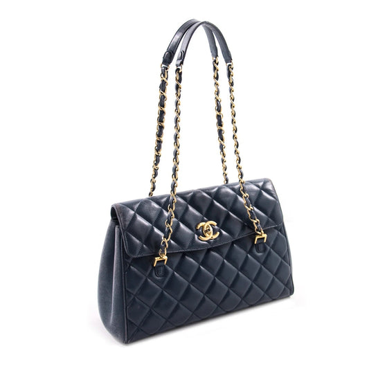CHANEL QUILTED LAMBSKIN MISIA CAMERA FLAP BAG-HS