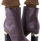 CHANEL BROWN MAILER 16K CHUNKY HEEL LOGO BOOTS