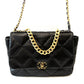 CHANEL QUILTED GOATSKIN MAXI CHANEL 19 FLAP BACK