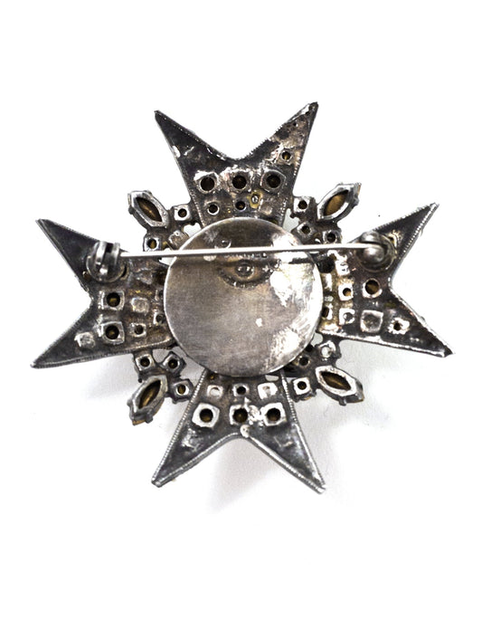CHANEL   Rhinestone Star & Bird Brooch