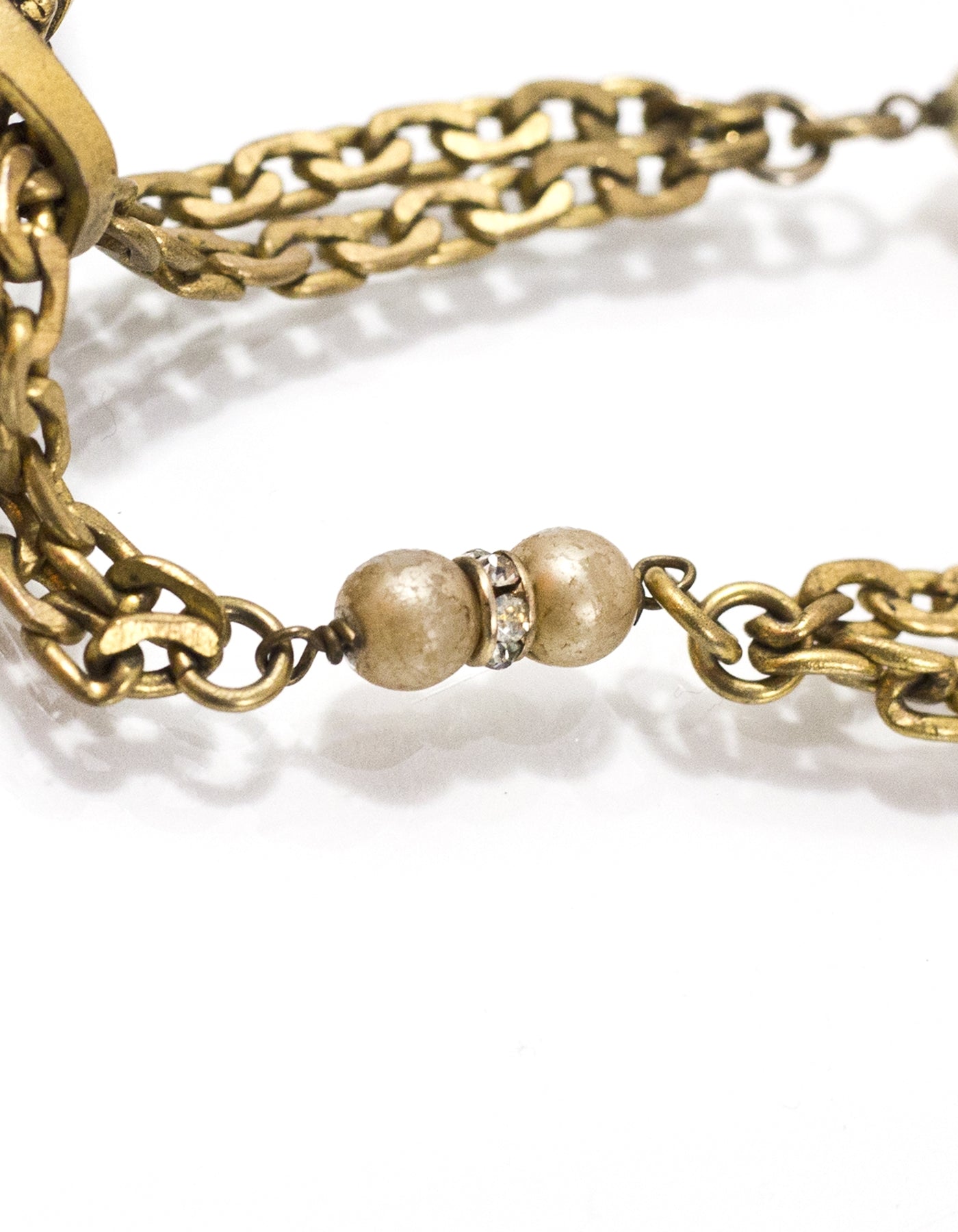 Chanel   '84 Crystal & Faux Pearl Medallion Necklace