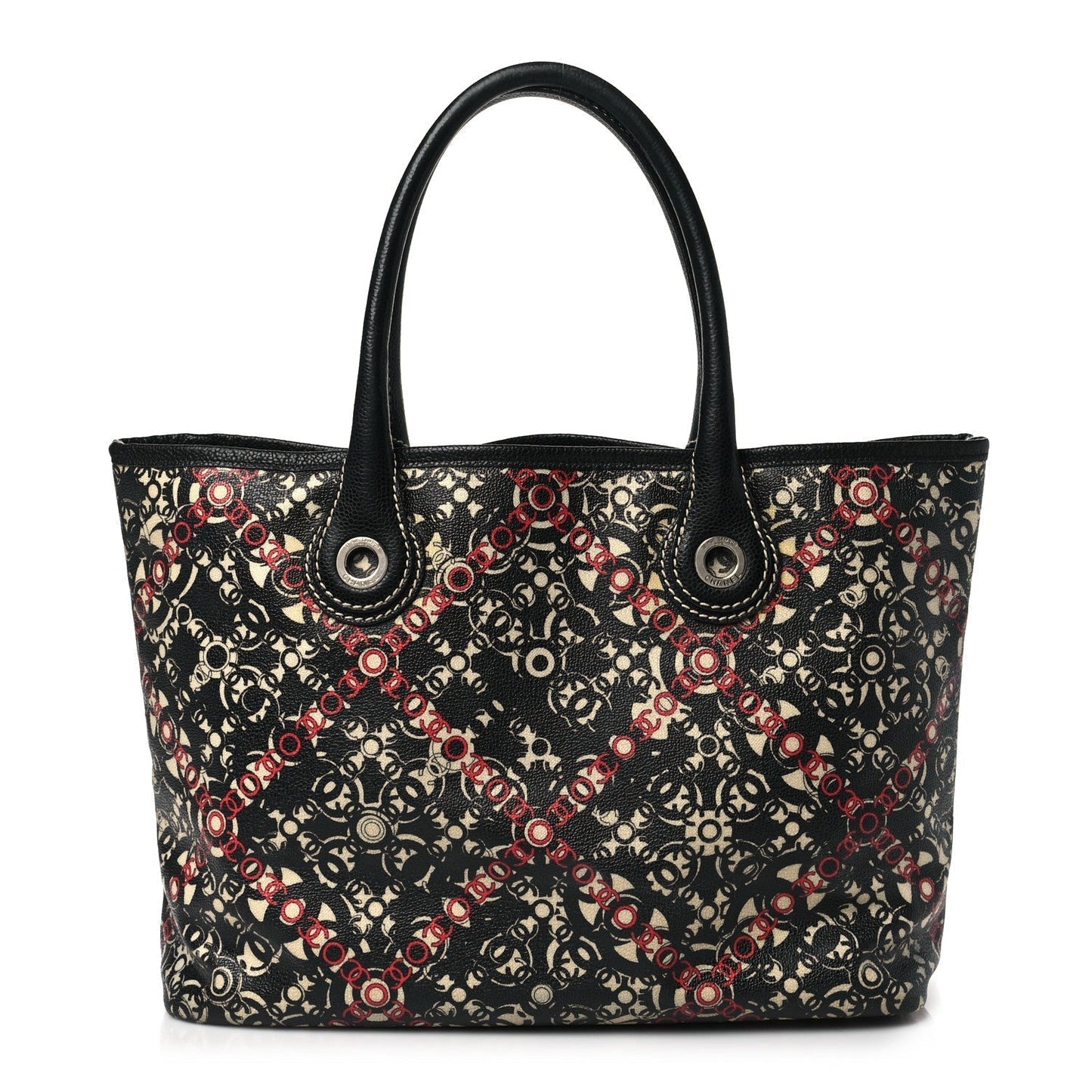CHANEL COATED CANVAS COCO SMALL TOTE BAG