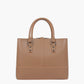 Coffee multi-compartment shoulder bag