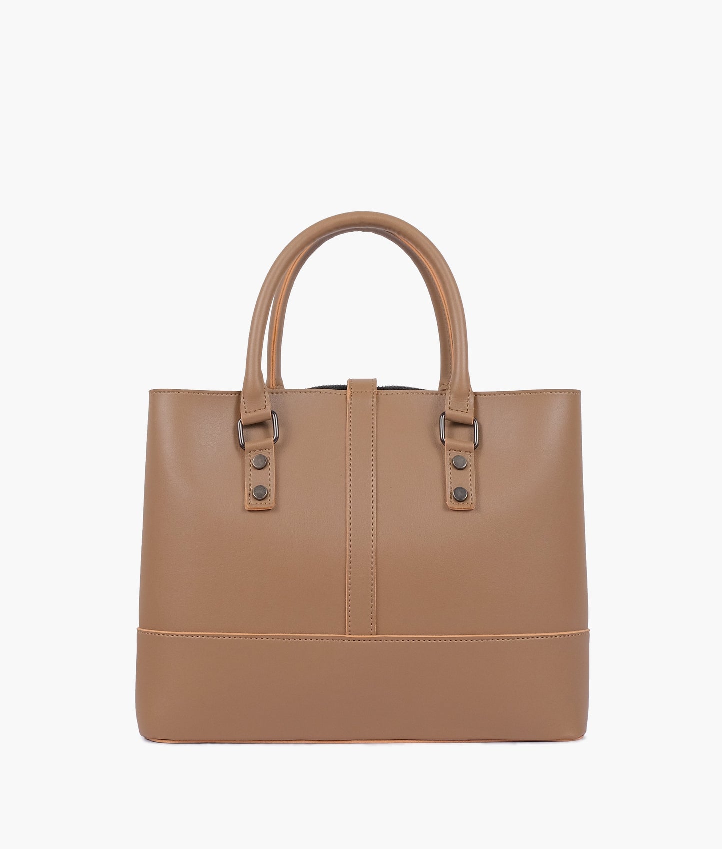 Coffee multi-compartment shoulder bag