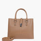 Coffee multi-compartment shoulder bag