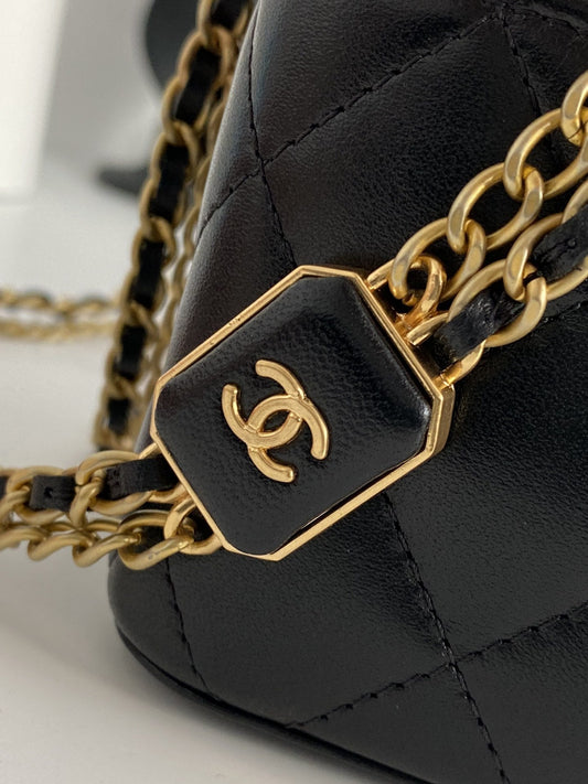 CHL - Small Vanity With Chain Black For Women Bags 4.3in/11cm