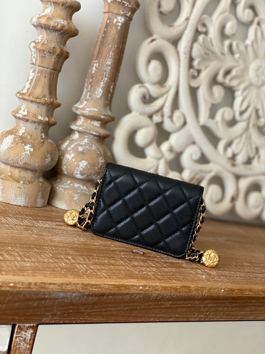 CHL -  Clutch With Chain Black For Women Bags 4.8in/12.3AmeliaAP2857 B08447 94305