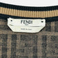 FENDI Beige & Black FF Motif Size Small Short Dress