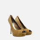 GUCCI Peep Toe Brown Size EU 41 Pumps