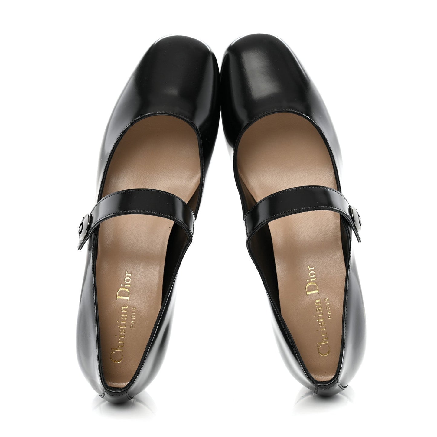 Christian Dior Brushed Calfskin Uniform 30mm Pumps 37.5 Black