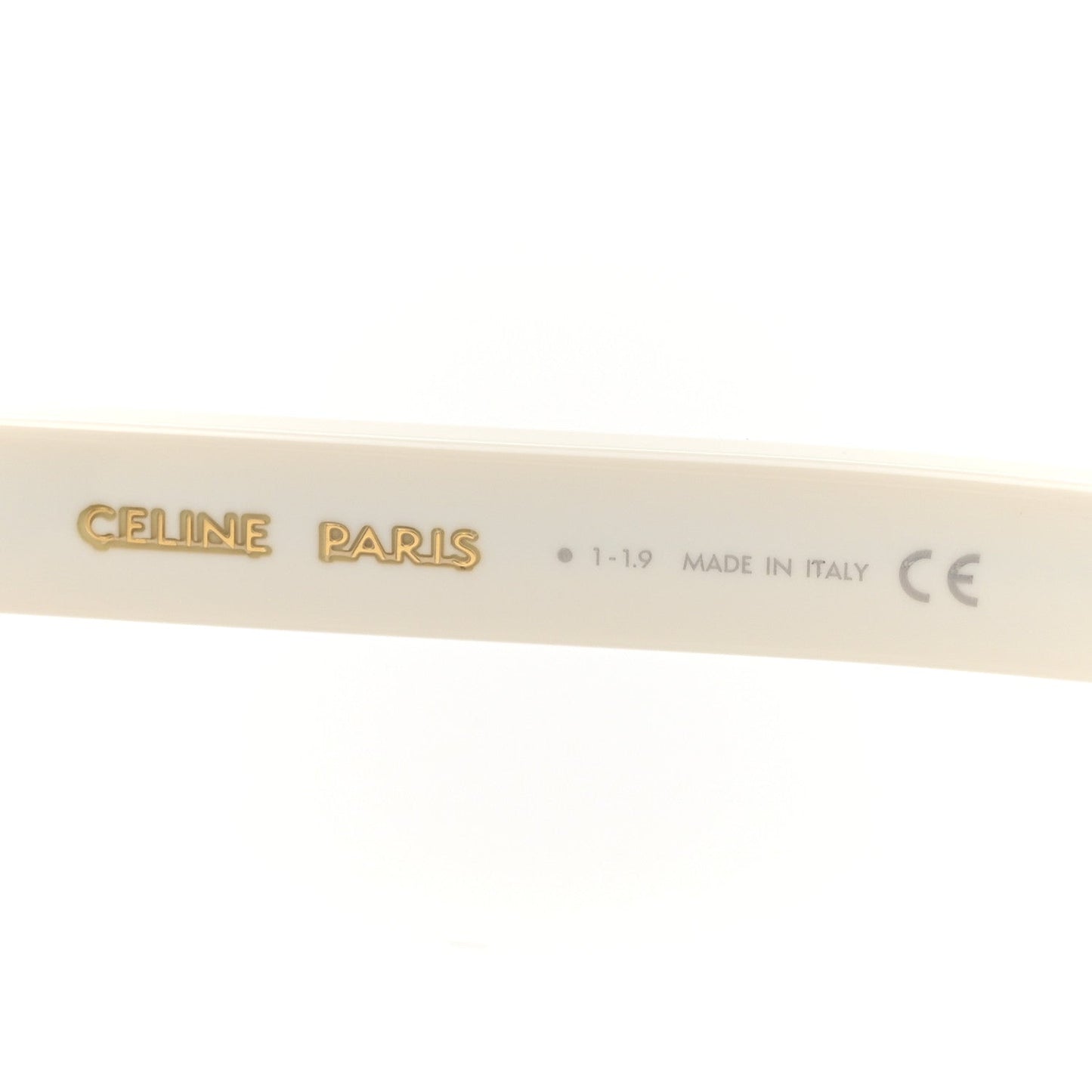 Celine Acetate Polarized Rectangular Sunglasses CL40060I White