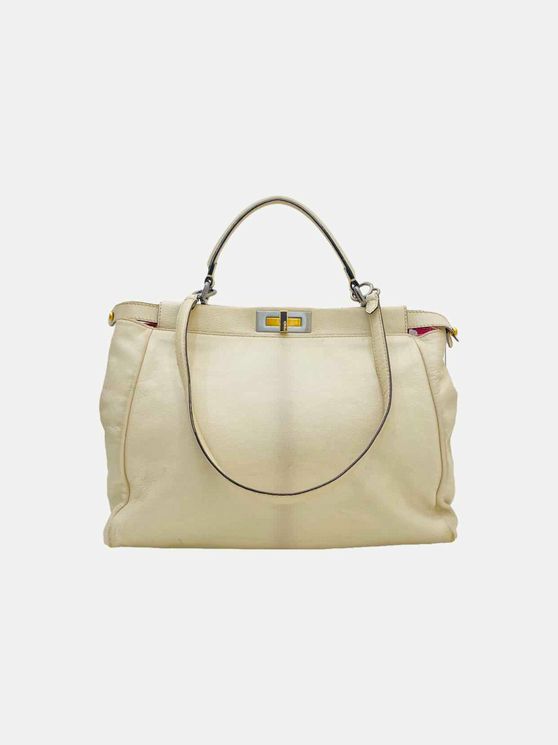 FENDI Peekaboo Off-white Top Handle
