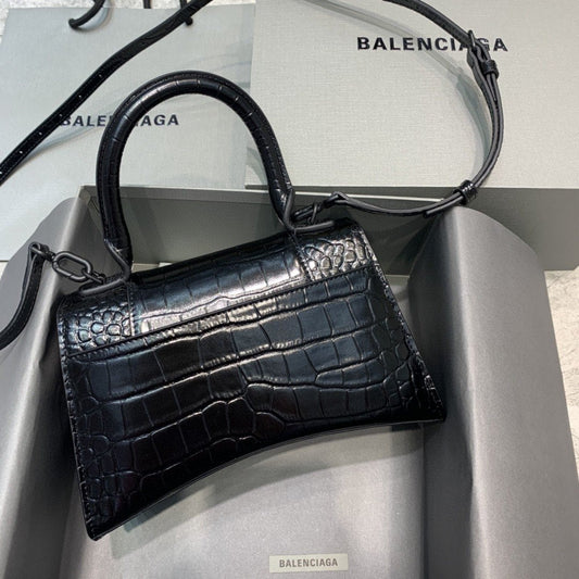 BLN-Ciaga Hourglass Small Handbag In Black, For Women,  Bags 9in/23cm