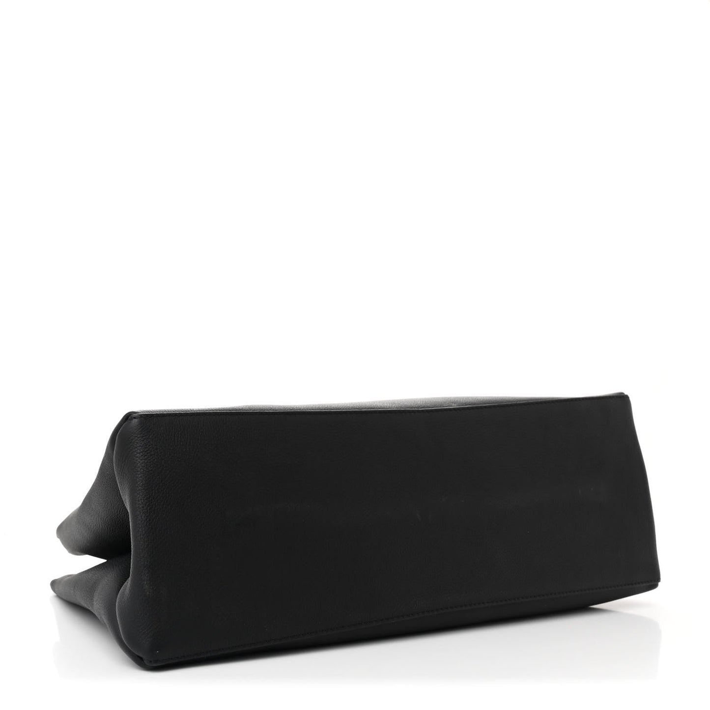Louis Vuitton Grained Calfskin Lockme Shopper Black