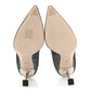 Miu Miu Glitter Rete 85 Pumps 35.5 Silver Black