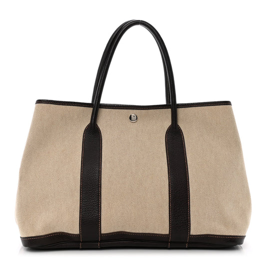 Amelia Buffle Skipper Toile Garden Party 36 MM Tote Marron Fonce