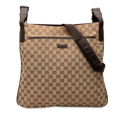 Gucci GG Canvas Shoulder Bag Canvas Leather