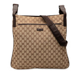Gucci GG Canvas Shoulder Bag Canvas Leather