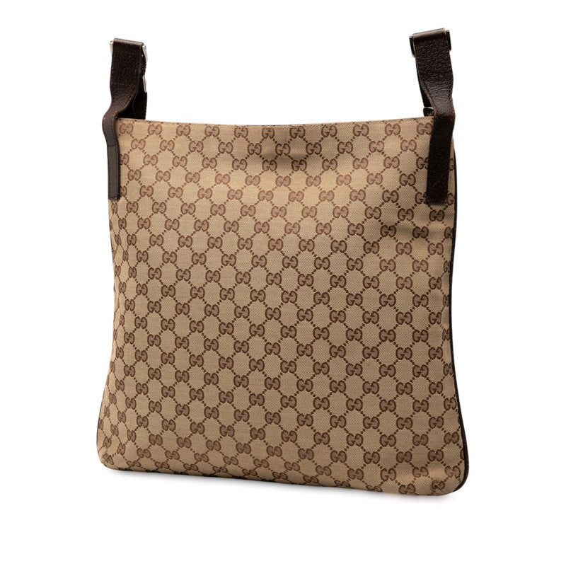 Gucci GG Canvas Shoulder Bag Canvas Leather