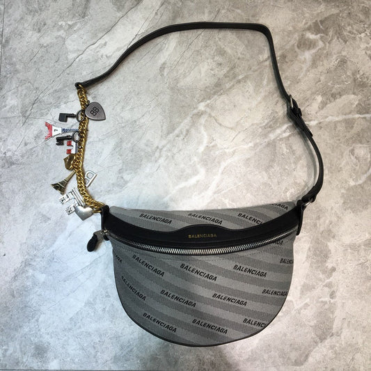 BLN-Ciaga Souvenir XS Belt Bag In Gray, For Women,  Bags 9.5in/24cm